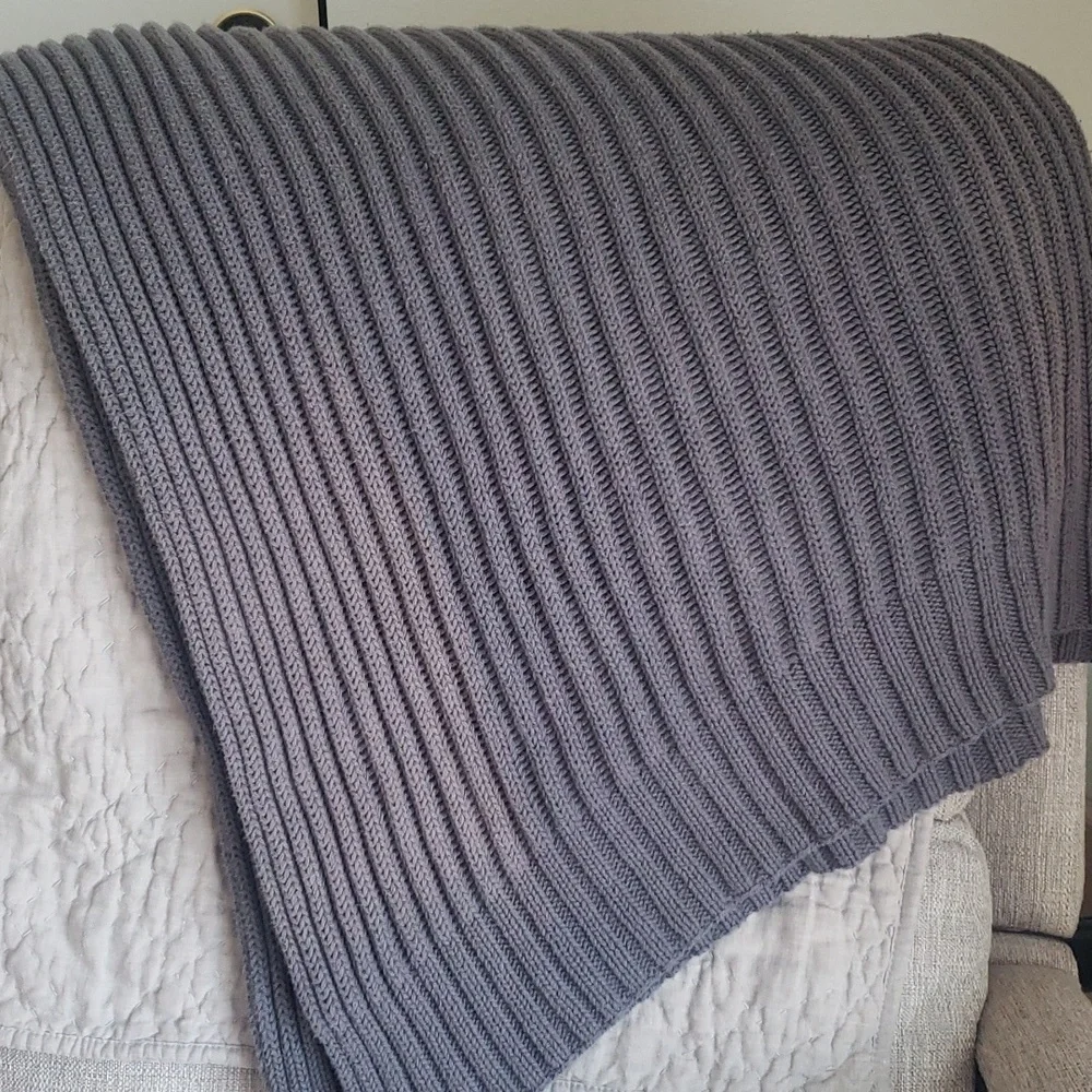 West Elm Chunky Ribbed Knit Throw